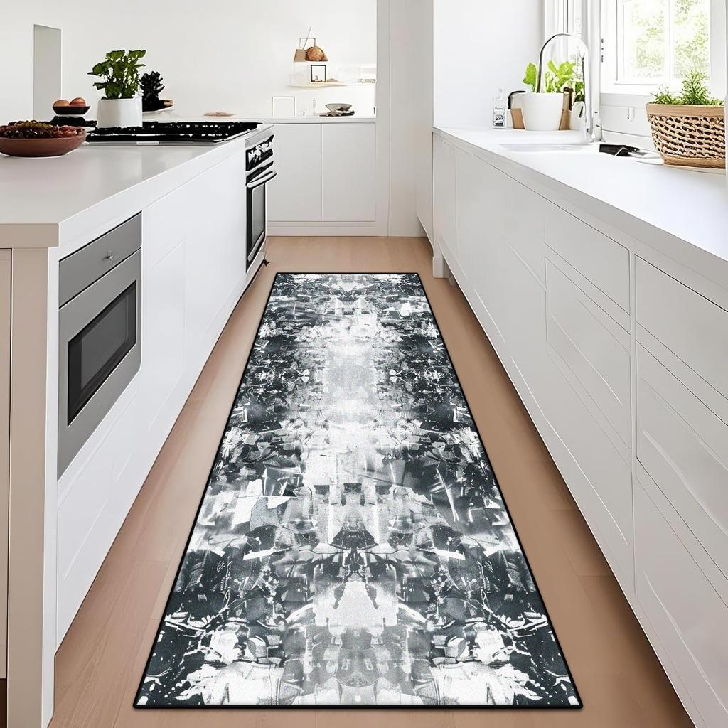 Nordic Abstract Long Carpet Corridor Non-slip Area Hotel Passageway Runners Washable Mat Entry Hallway Rugs Doormat Easy Clean