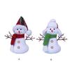Cartoon Snowman Plush Dolls Collectible Figurine Ornament with Winter Scarf and Hat Christmas Stuffed Toy for Gifting