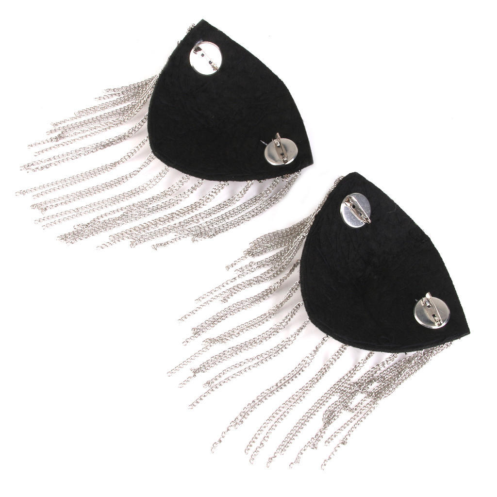 2 Straps Rivet Studs Tassel For Woman Man Jacket
