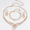 Braut Strass Klaue Kette Halskette Ohrringe Set Hochzeits Schmuck Klaue Kette Galvanik Schmuck