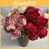 Faux Velvet Rose Bouquet For Wedding Hall Decor With Realistic Flower Props