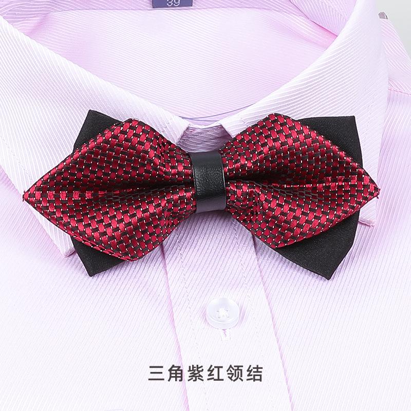 Bow Tie Wedding Male, Korean Groom Wedding Best Man Men British Bow Tie Burgundy Bow Red Bow Tie