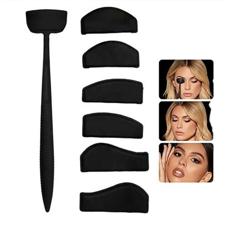 POTAN Silikonová sada Easy Crease Line se štětcem na oční stíny Women Makeup Eye Shadow Applicator