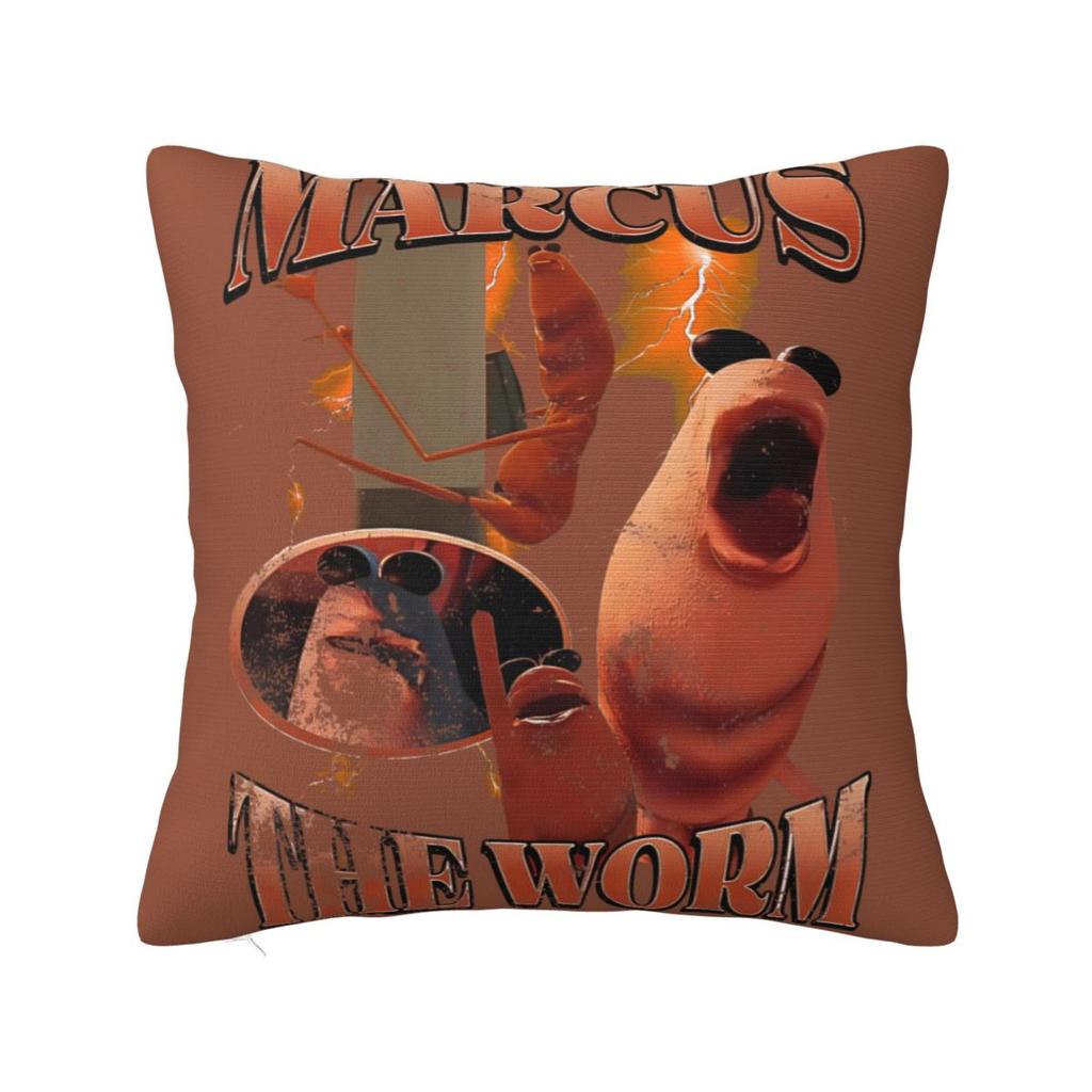 Marcus The Worm Robert Help 5861933095.6072 Square Pillow Cases Cushion Cover Custom Zippered Decorative Pillowcase For Home 18"