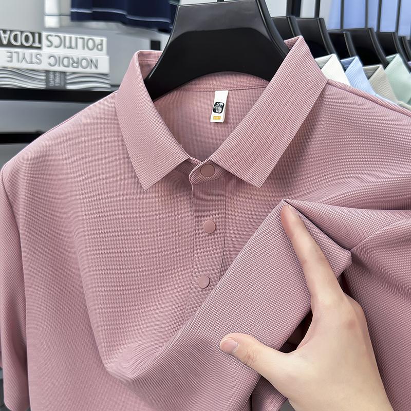 2026 Men's Sporty Polo Waffle Shirt | Moisture-Wicking Golf Tennis Top Sizes S-5XL, Snap Buttons, 7A Antibacterial High Quality