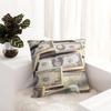 Vintage Dollars Banknotes Pillowcase Printing Fabric Cushion Cover Decorations Throw Pillow Case Cover Seat Zipper 40X40cm