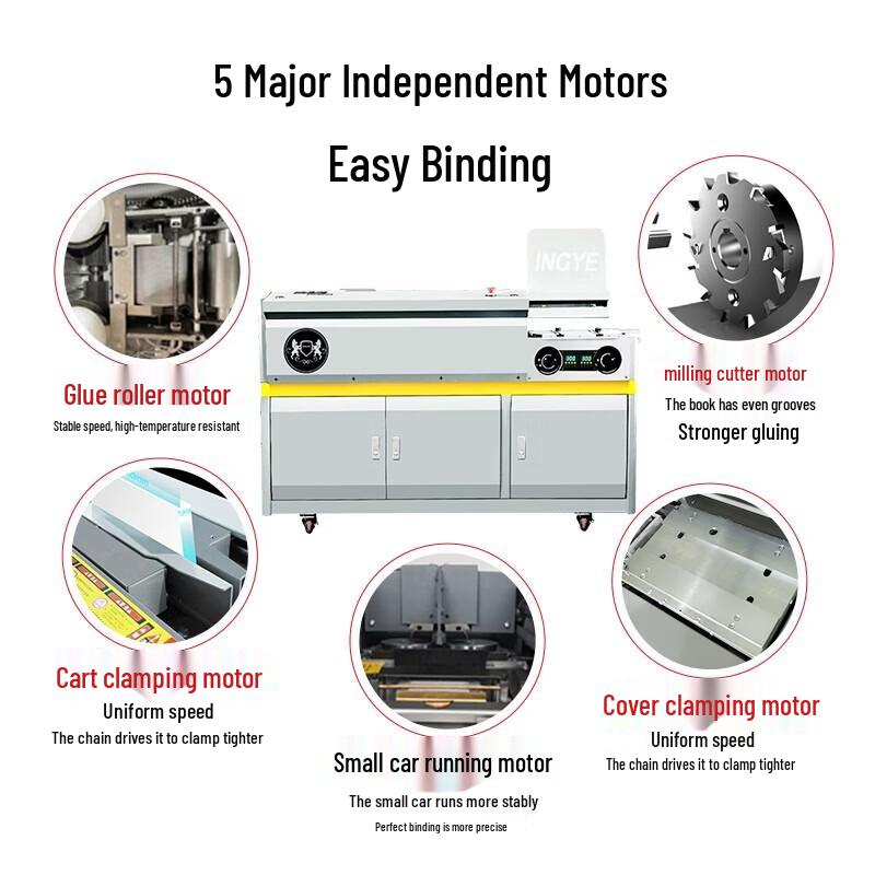 INGYE E63A3ZS Automatic Wireless A3 Glue Binding Machine with Paper Cutter CN Plug (adapter Included)