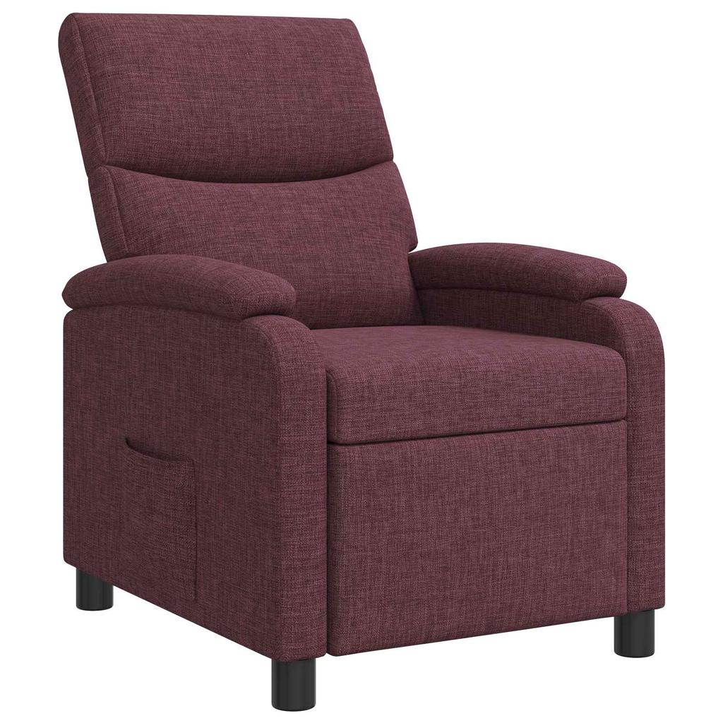 Recliner Chair Purple Fabric