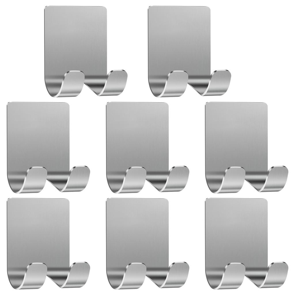 4/8 Pièces Support de Rasoir Auto-Adhésif Mural de Salle de Bain Crochet Rasoir Homme Support Étagère Acier Inoxydable Organisateur Support Rasoir Douche
