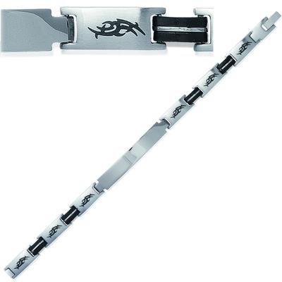 [K1031] - Men's 'Peaceful' Steel Bracelet - 21 Cm 8 Mm