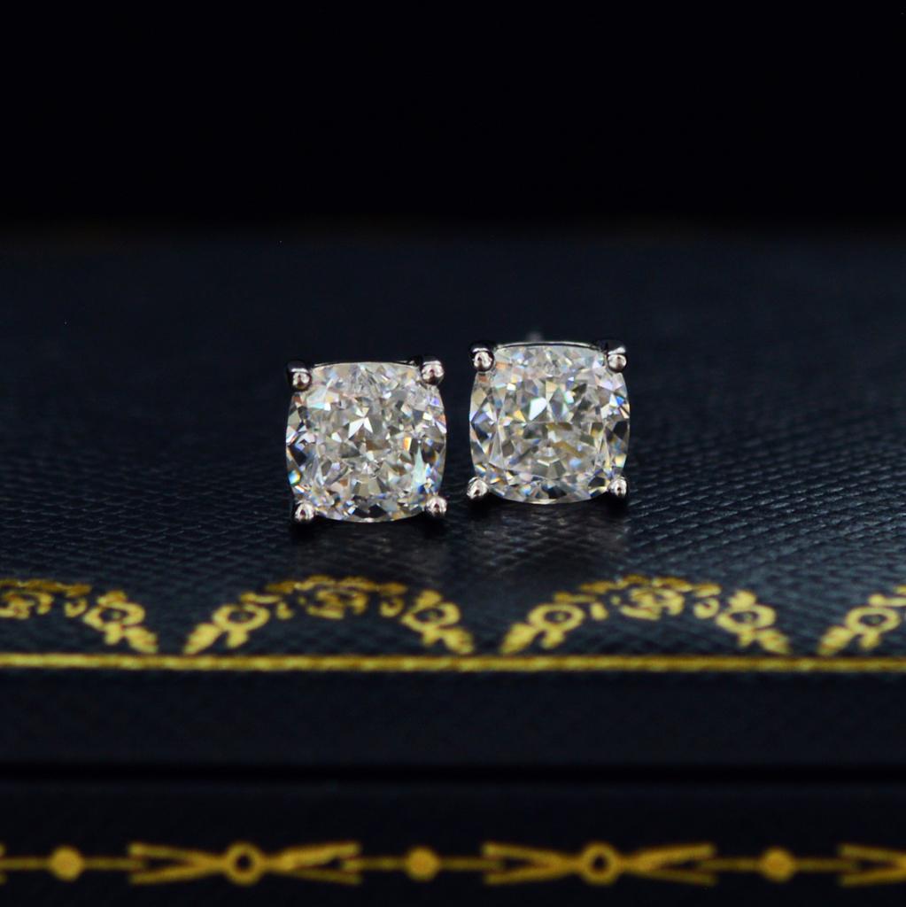 Tancise Schmuck Klassische Kissenform 6*6mm 7A Zirkon 925 Sterlingsilber Ohrringe Schmuck Mädchen Ohrringe.