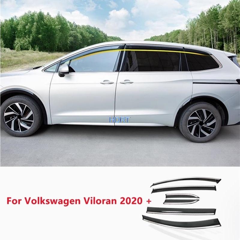 Car Style Side Window Visor Deflector Sun Rain Screen Shelter Weather Shield Cover Accessories For Volkswagen VW Viloran +