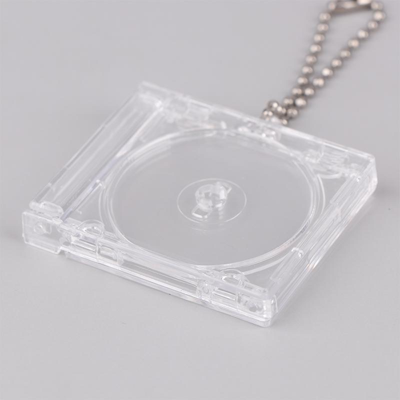 1 szt. Pusty album Mini etui na CD brelok do kluczy do plecaka DIY wiszące dekoracje brelok do kluczy