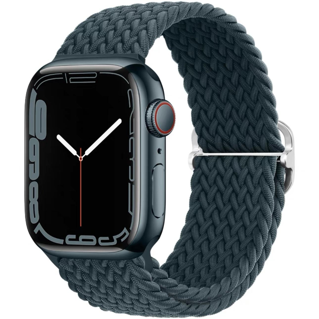 

Ремешок с плетеной петлей для Apple Watch Band 44 мм, 40 мм, 49 мм, 45 мм, 41 мм, 42 мм, 38 мм, нейлоновый браслет Solo, серия iWatch Ultra 8, 7, 6, 5, 4 SE, умные часы, наручные часы 42mm 44mm 45mm 49mm