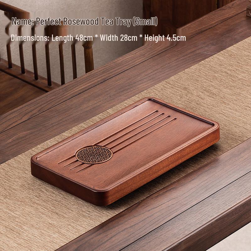 Rosewood Solid Wood Tea Tray - Elegant Chinese Tea Table & Brewing Set