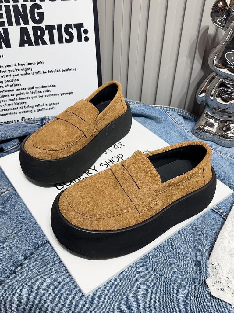 Popular Loafers 2025 New Casual Shoes Comfortable and Fashionable Versatile and Thin Ultra-light Thick-soled Women's Versatile Trendy Shoes Women