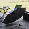 1 Stück England Fußballwappen Aufdruck Regenschirm Faltbarer Regenschirm, Automatischer Regenschirm 8-Rippen für Reisen, Camping Fan Geschenke Weihnachtsgeschenke