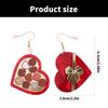 Stylish Heart Shaped Gift Box Earrings Trendy Ear Studs Chocolate Bowknot Ear Rings Fashionable Valentine's Day Jewelry