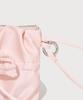 COVERNAT WOMAN Clover Heart Shirred Ribbon Handle Pouch Light Pink