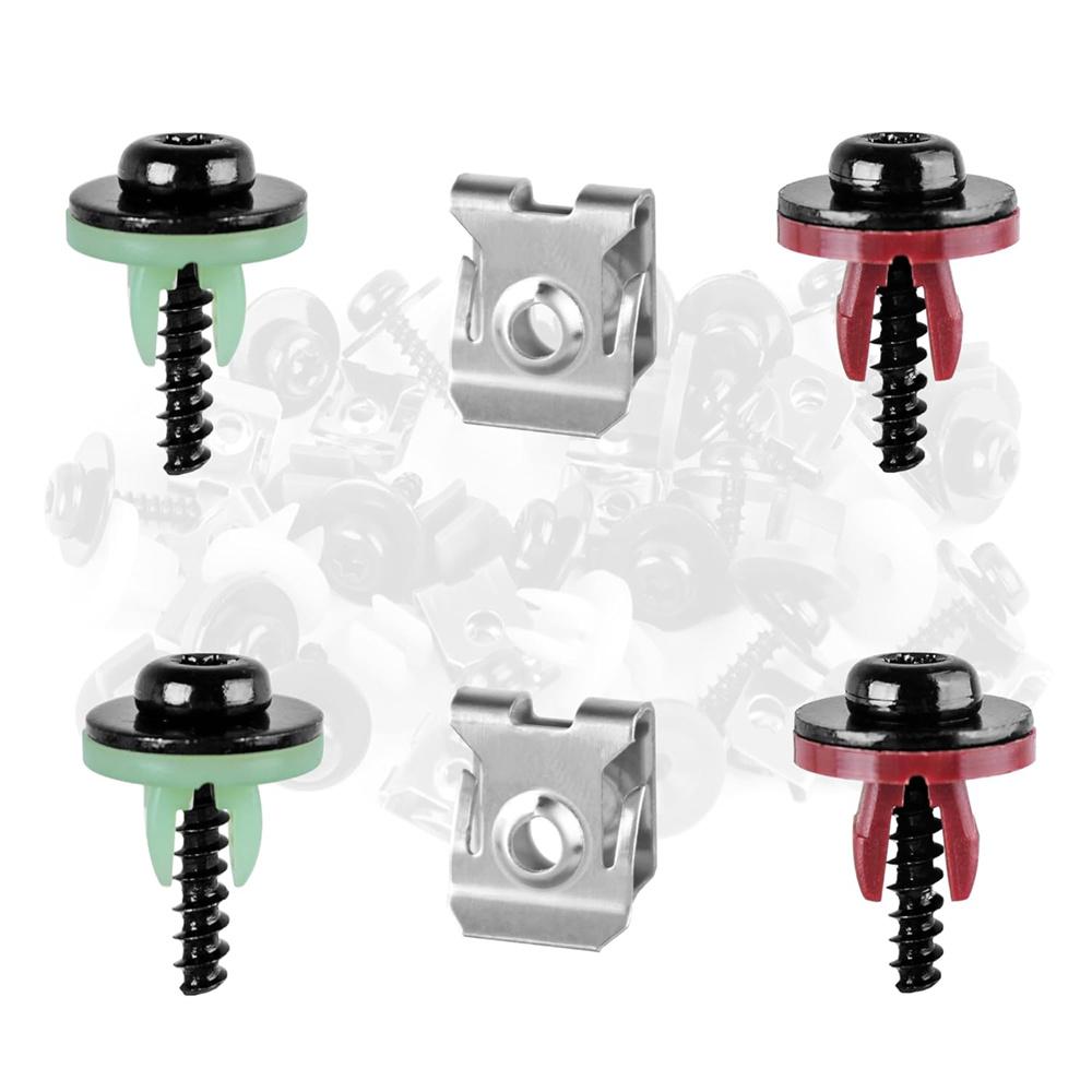50 Pcs Engine Splash Shield Screws Bolts U-nuts Kit For Ford C-Max Focus Mondeo