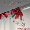 2pcs  Curtains Christmas Bow Ornament Garland Snowflake (3) Light Filtering Popular Curtains Durable 100% Polyester Fabric