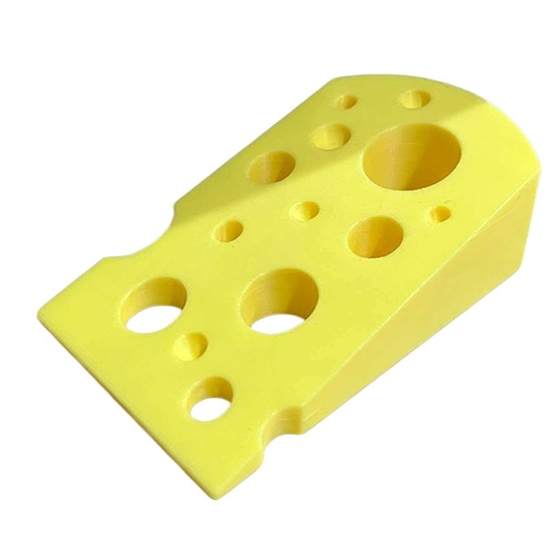 Multipurpose Cheese Door Stoppers Nonslip Decorative Household Item Lovely Home Addition Synthetic Resin Texture for Pet Owners