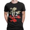 Mens U2 Rock Band T Shirts  Pure Cotton Clothing Fashion Short Sleeve Crew Neck Tees Big Size TShirt