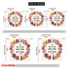 2pcs 2D Flat Printing Party Curtain Floral Quote Fabric Without Electricity All Season Party & Holiday Decor Perfect for Room