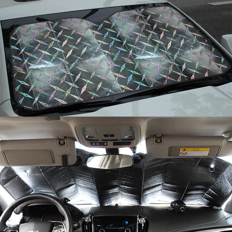 140*70 Car Front Window Laser Sunshade - Sun Protection & Isolation