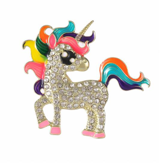 

Брошь Красочные Сверкающие Стразы Инкрустированная Дизайн Лошади Брошь Булавка Лацканный Значок Стильный Аксессуар