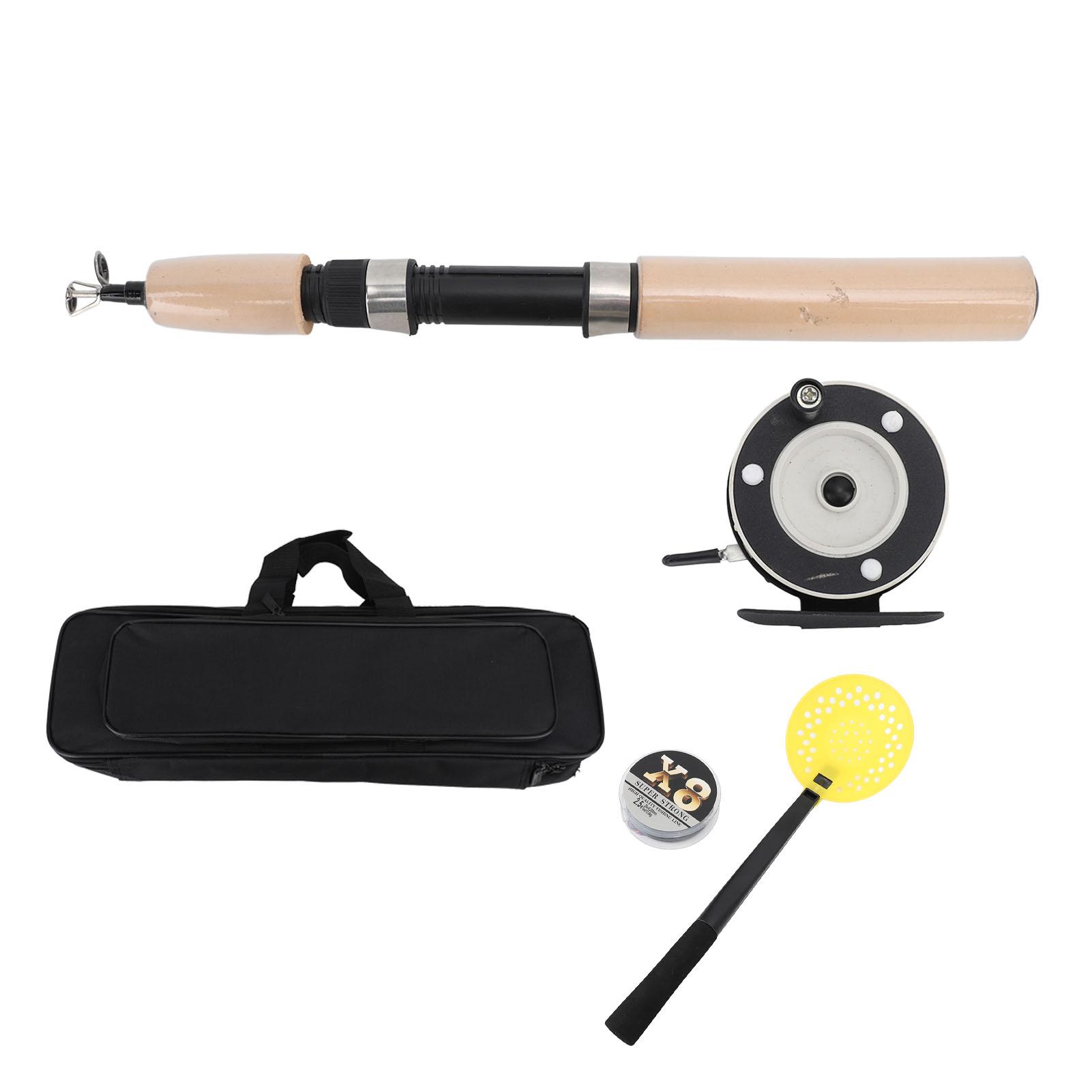 

75cm Ice Fishing Rod Reel Fishing Line Ice Scoop Complete Kits with Carrier Bag Ice Fishing Gear