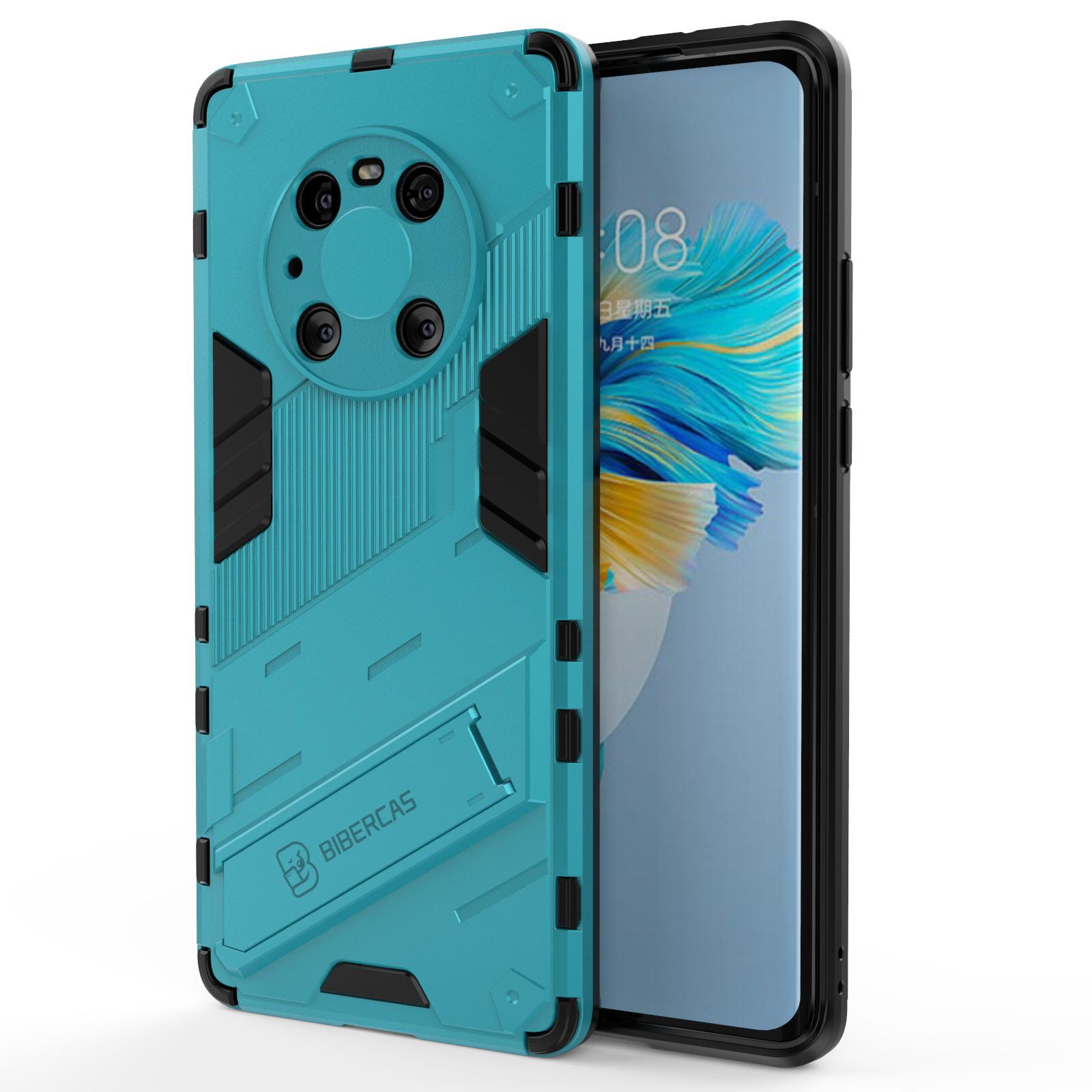 

Suitable for Huawei Mate70pro Punk Mobile Phone Case P60P with Bracket Anti-fall Nova12 Protective Case Honor 300 Pura70pro+ синий