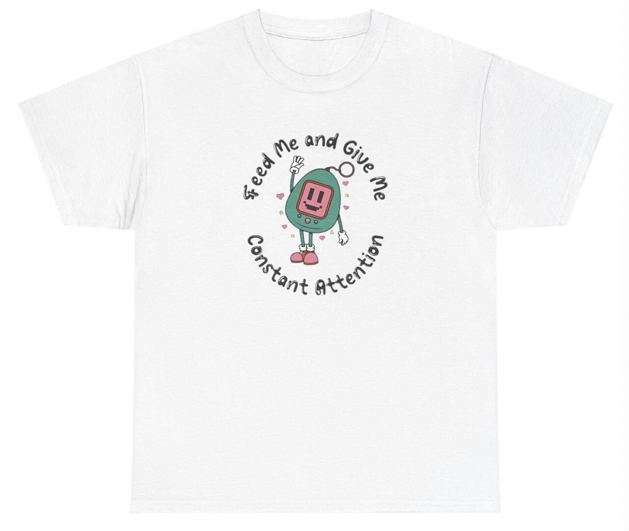 Give Me Attention T-Shirt Funny 90s Video Game Graphic Clingy Shirt for Mens XL