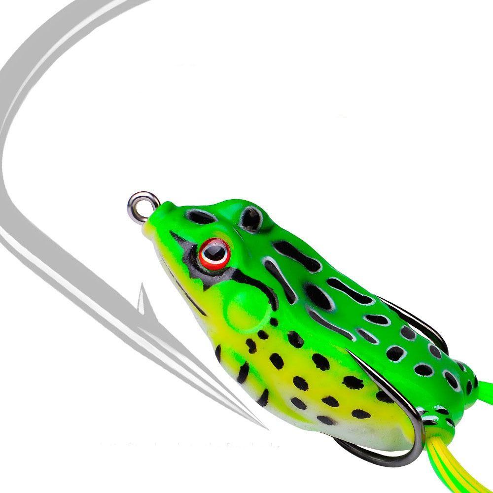 2PCS 3D Eyes Frog Lures 12g Weight Plastic Fishing Lure Durable Soft Tube Bait Wild Fishing