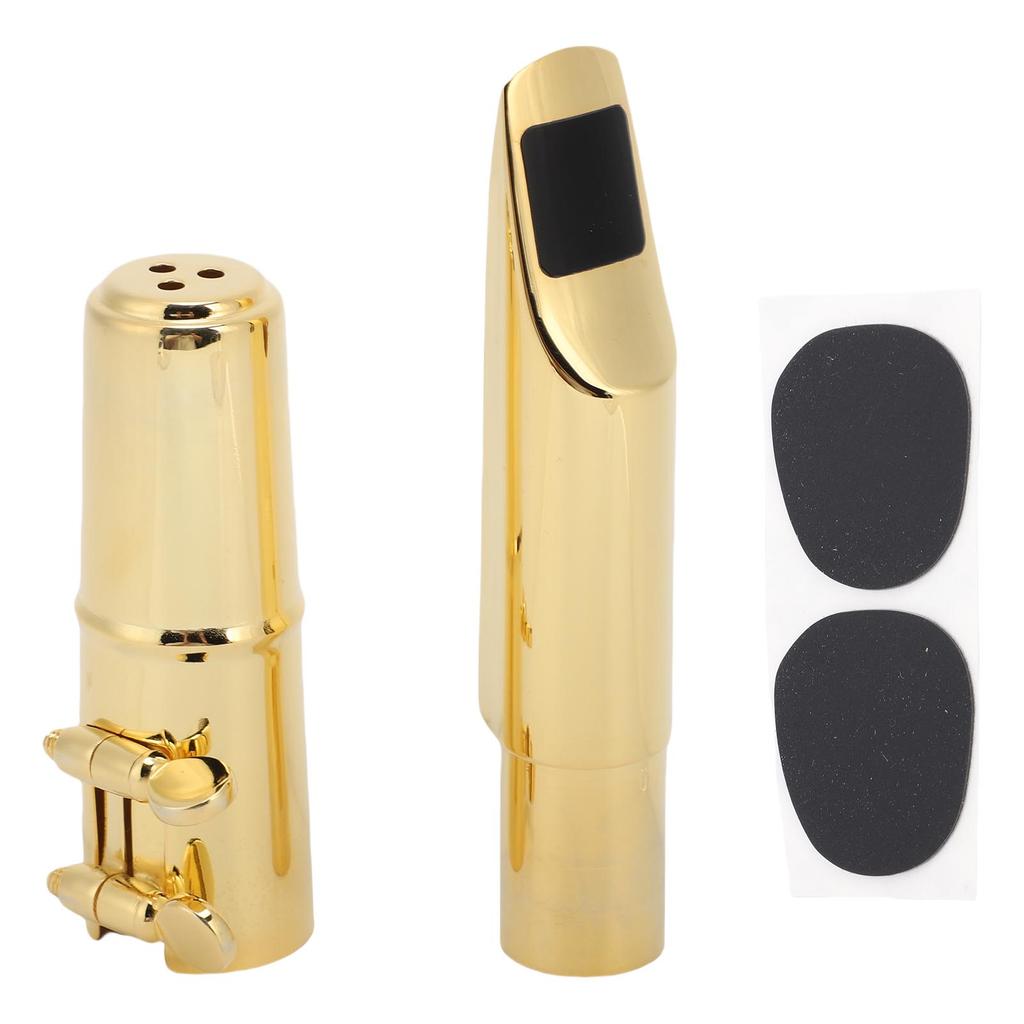 Tenorsaxophon-Mundstück mit Kappe B-Dur Metall Messing für Anfänger Profis Holzblasinstrumenten-Zubehör