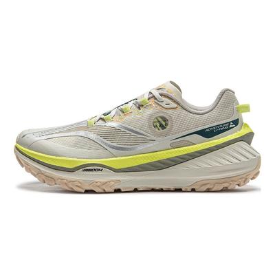 Li Ning Leve Alta Resiliência Absorção de Choque Antiderrapante Resistente ao Desgaste Tênis de Corrida de Trilha Cano Baixo Mulher tênis Cinza Mica ARNT004-5
