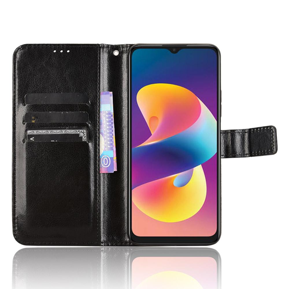 For TCL 50 LE Case Leather Wallet Phone Cover Crazy Horse Texture