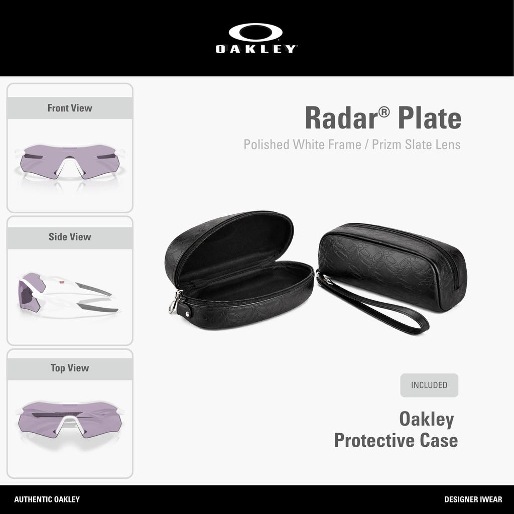 Oakley Sunglasses 0OO9495D RADAR PLATE POLISHED WHITE PRIZM SLATE 94950836 Polarized [Oakley]