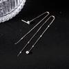 925 Silber Lange Quastenohrringe für Damen Eleganter Feinschmuck Partygeschenke Trendige Accessoires