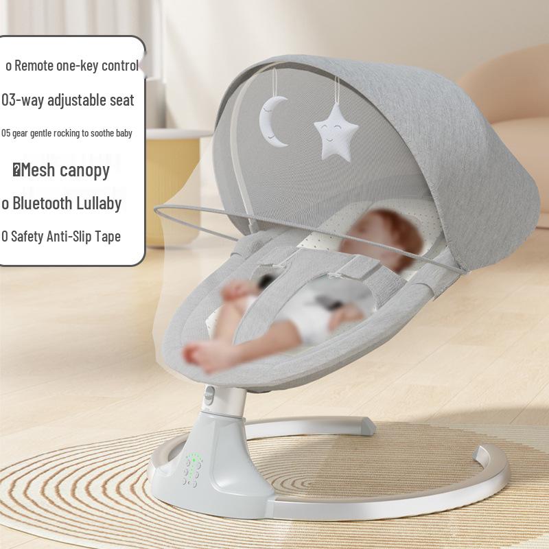Multifunctional Electric Baby Rocking Chair Cradle: Newborn Comfort Recliner for Sleeping.