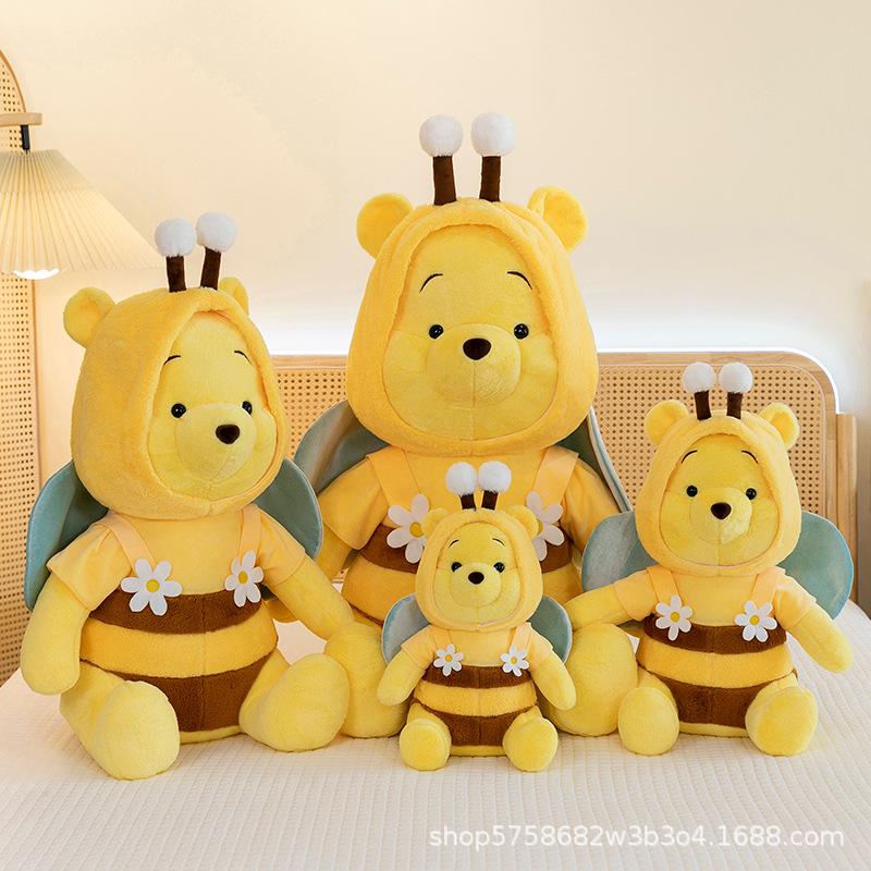 Winnie l'Ape peluche bambola orsetto soffice carina cuore di bambina bambola di pezza cuscino decorativo regalo