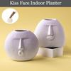 Ceramic White 'Kiss Face Vase' | Vases for Home Decor Decorative Vase for Dried Flowers and Pampas Grass - Set of 2