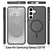 Haptik wie Haut Magnetische Handyhülle für Samsung Galaxy S25 FE 6,7 Zoll Magsafe Kabelloses Laden TPU-Rahmen Harte Kunststoff-Rückseite