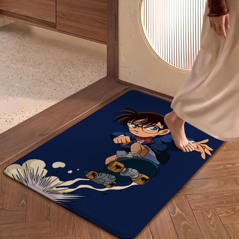 Anime Detective Action Indoor Rug Soft Texture Nonslip Carpet For Girls Bedroom Play Area Home Decor Halloween Gift