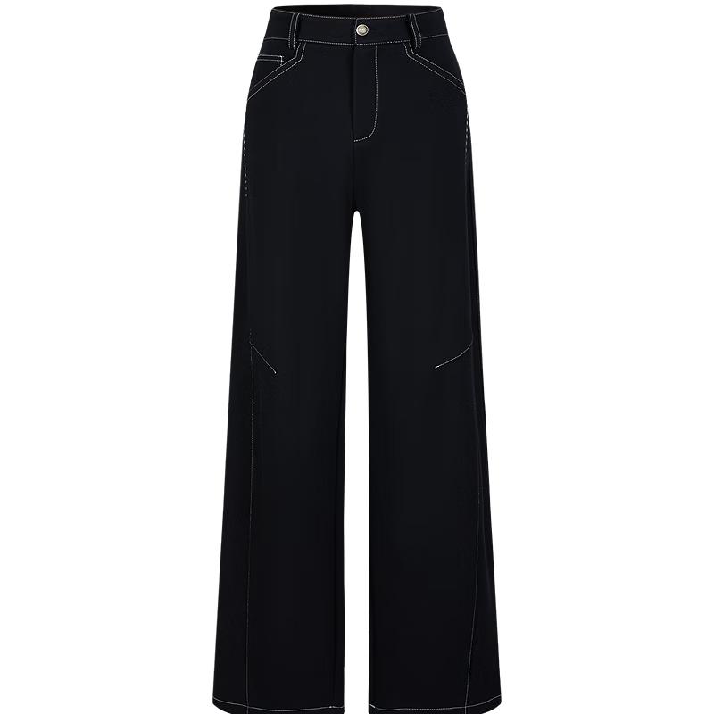 Jiuzi Annakou Women's Fleece-Lined Curved-Leg Pants