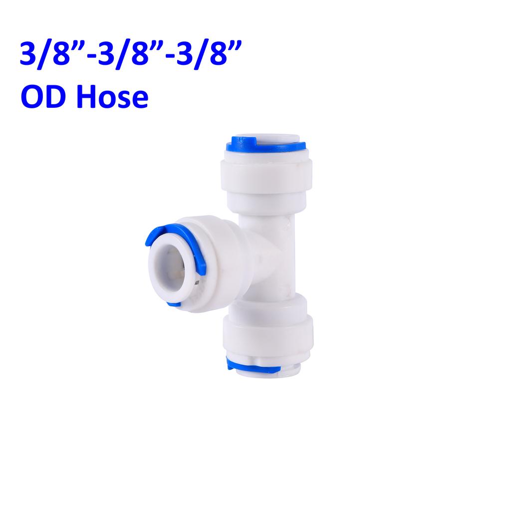 Reverse Osmosis Quick Coupling 1/4 3/8 Hose Connection Tee Y Connector 2 Way Equal Elbow Straight RO Water Plastic Pipe Fitting