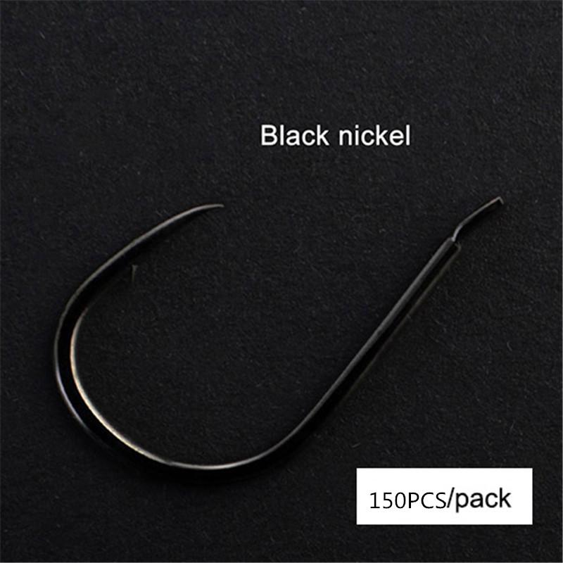 

150 шт Isni Четыре цвета 11.5 см Высокоуглеродистый стальной крючок Характеристики 3-14# size 13#-150pcs чёрный
