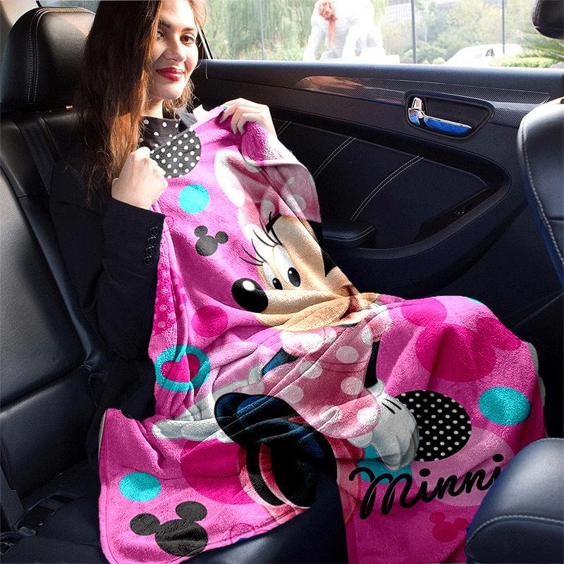 1pc Cute Minnie Printing Blanket - Soft, All-Season Throw for Living Room, Bedroom,Personalized Gift with Adorable Cartoon Design