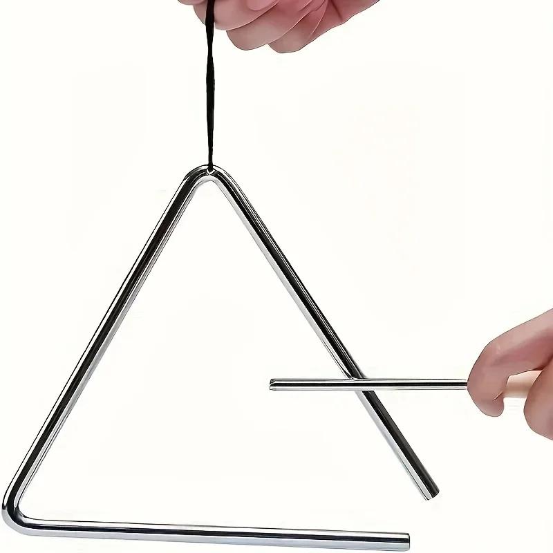1pc Professional Triangle Instrument Set, Fun Percussion Musical Tool with Beater | Handheld Design for Music Performance