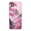 Soft TPU Cover for Samsung Galaxy A25 A23 A22 A52S A31 A72 A73 A17 A07 A13 A11 5G Transparent Phone Case Pink Sunset Mountain